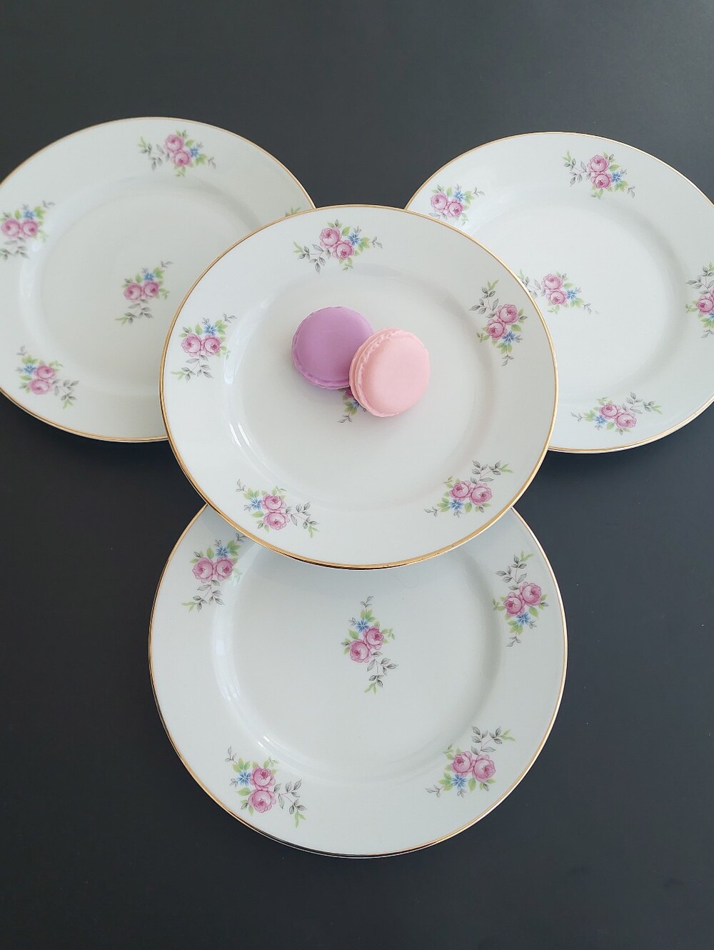 Vintage Graf von Henneberg JLMenau Porcelain Plates Set of 4 GDR